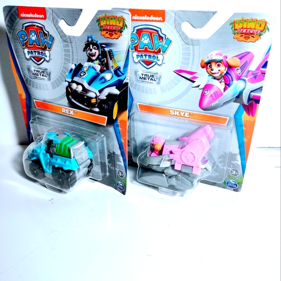 Nickelodeon Paw Patrol True Metal Dino Rescue Skye and Rex Toy Collectible New - Picture 2 of 10